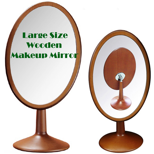 Henings Wooden Oval Large Makeup Mirror(Big size) 헤닝스 우드타원 커다란 큰 탁상거울(빅사이즈)