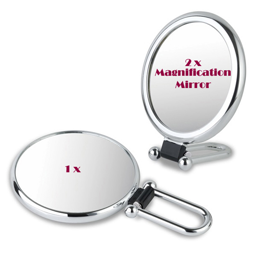 Folding 2x manifying hand table makeup cosmetic mirror(M) 샤인 폴더 손거울 겸용 탁상 확대거울(중)