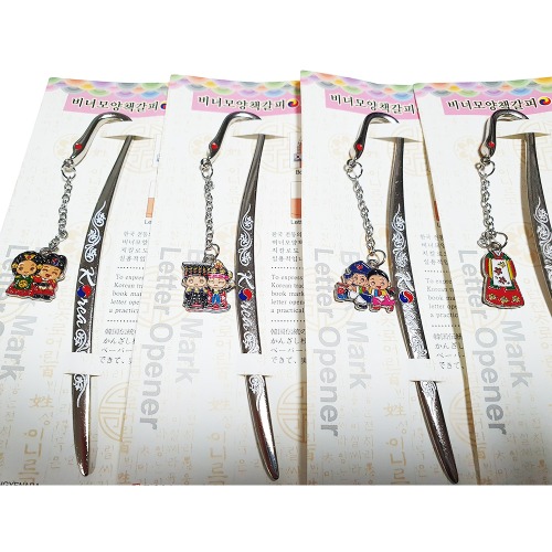 Korean traditional multipurpose metal Bookmarks  한국 민속 메탈 비녀 책갈피