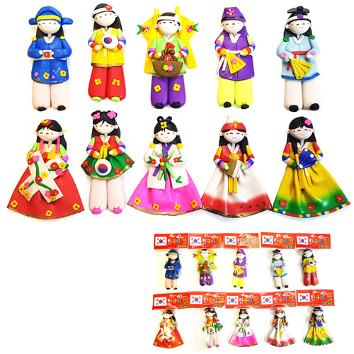 Korean Traditional Figure Single Fridge Magnets 한국 민속 칼라믹스 싱글 냉장고자석